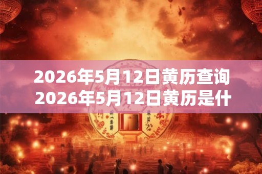 2026年5月12日黄历查询 2026年5月12日黄历是什么