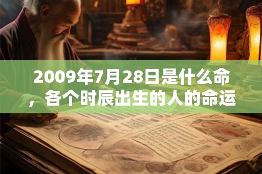 2009年7月28日是什么命，各个时辰出生的人的命运