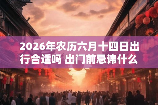 2026年农历六月十四日出行合适吗 出门前忌讳什么事