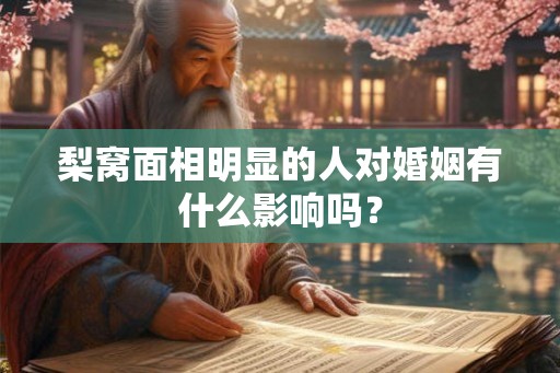 梨窝面相明显的人对婚姻有什么影响吗？