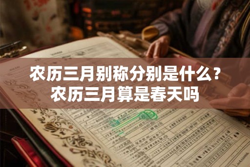 农历三月别称分别是什么？农历三月算是春天吗