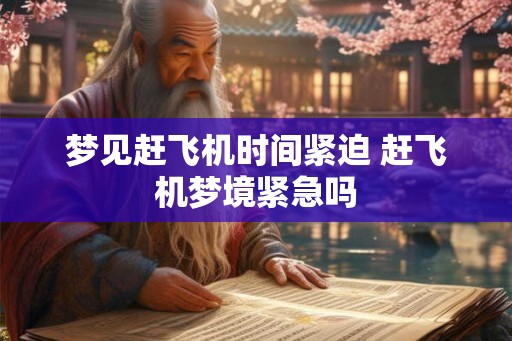 梦见赶飞机时间紧迫 赶飞机梦境紧急吗