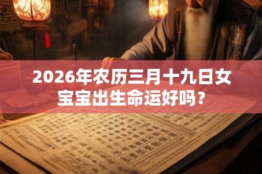2026年农历三月十九日女宝宝出生命运好吗? 2026年农历三月十九日女宝宝出生命运好吗?