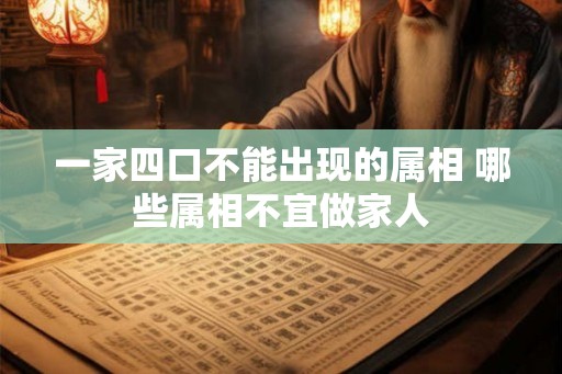 一家四口不能出现的属相 哪些属相不宜做家人
