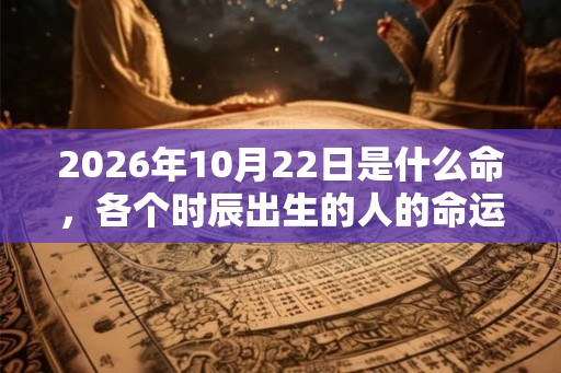 2026年10月22日是什么命，各个时辰出生的人的命运