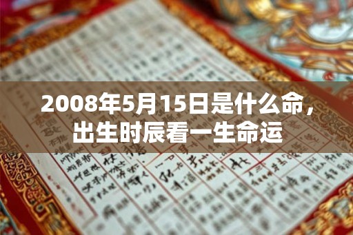 2008年5月15日是什么命，出生时辰看一生命运