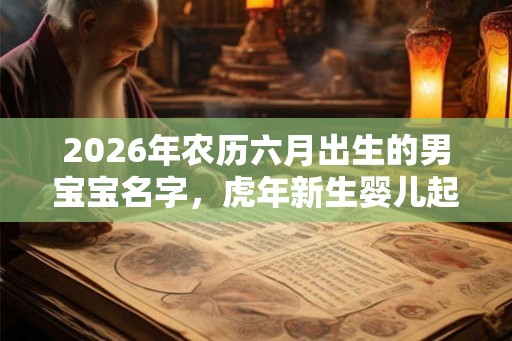 2026年农历六月出生的男宝宝名字，虎年新生婴儿起名！