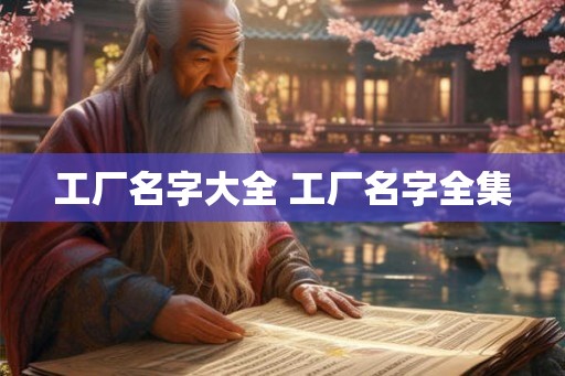 工厂名字大全 工厂名字全集 工厂名字大全 工厂名字全集