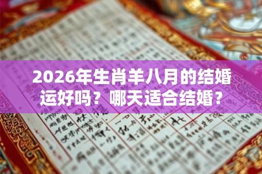 2026年生肖羊八月的结婚运好吗?哪天适合结婚? 2026年生肖羊八月的结婚运好吗?哪天适合结婚?