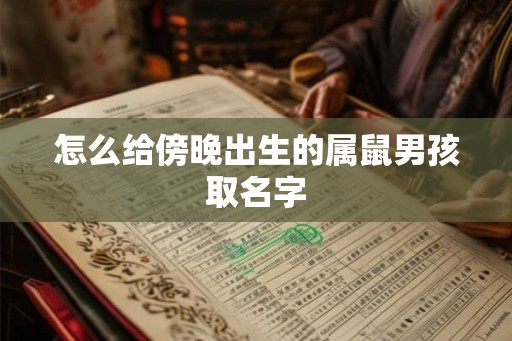 怎么给傍晚出生的属鼠男孩取名字 怎么给傍晚出生的属鼠男孩取名字