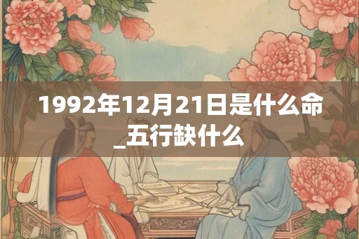 1992年12月21日是什么命_五行缺什么