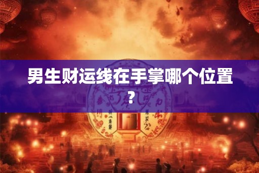 男生财运线在手掌哪个位置？