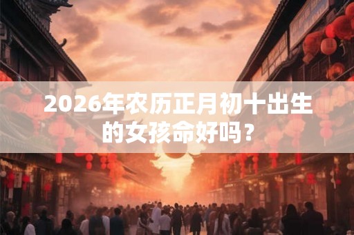 2026年农历正月初十出生的女孩命好吗？