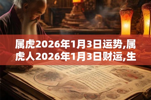 属虎2026年1月3日运势,属虎人2026年1月3日财运,生肖虎2026年1月3日运势