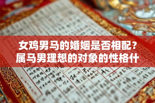 女鸡男马的婚姻是否相配？属马男理想的对象的性格什么样？
