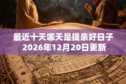 最近十天哪天是提亲好日子 2026年12月20日更新 最近十天哪天是提亲好日子 2026年12月20日更新