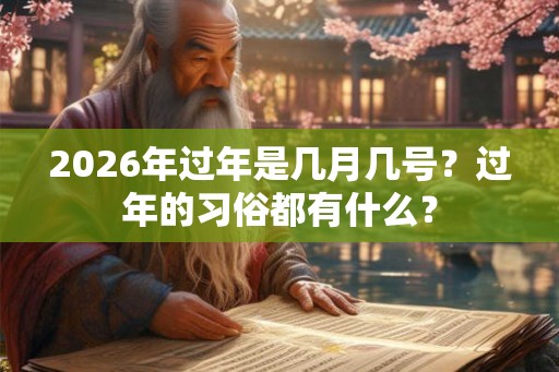 2026年过年是几月几号?过年的习俗都有什么? 2026年过年是几月几号?过年的习俗都有什么?