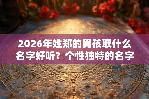 2026年姓郑的男孩取什么名字好听？个性独特的名字推荐