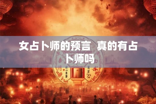女占卜师的预言  真的有占卜师吗
