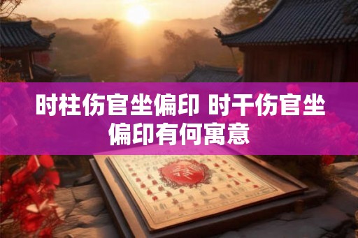 时柱伤官坐偏印 时干伤官坐偏印有何寓意