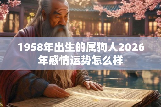1958年出生的属狗人2026年感情运势怎么样