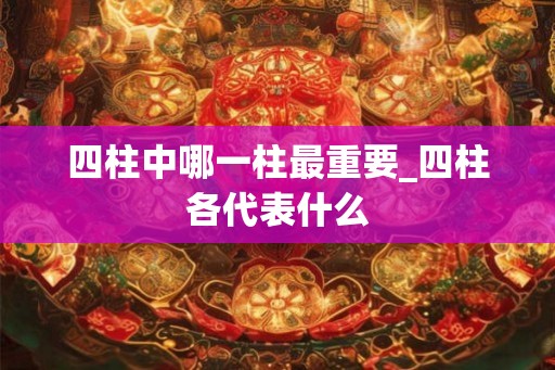 四柱中哪一柱最重要_四柱各代表什么
