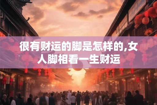 很有财运的脚是怎样的,女人脚相看一生财运
