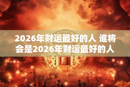 2026年财运最好的人 谁将会是2026年财运最好的人