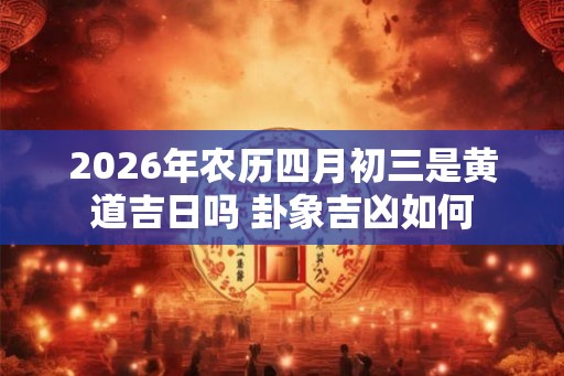 2026年农历四月初三是黄道吉日吗 卦象吉凶如何