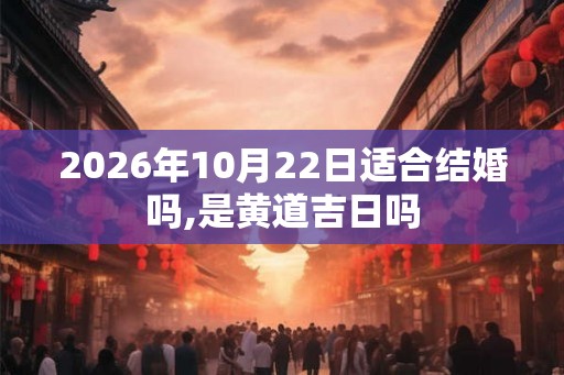2026年10月22日适合结婚吗,是黄道吉日吗