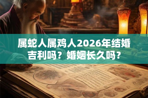 属蛇人属鸡人2026年结婚吉利吗？婚姻长久吗？