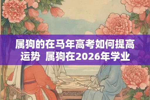 属狗的在马年高考如何提高运势  属狗在2026年学业