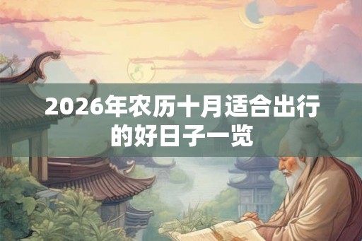 2026年农历十月适合出行的好日子一览