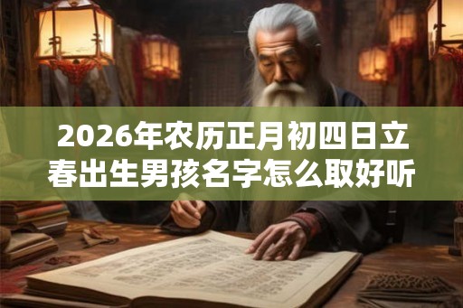 2026年农历正月初四日立春出生男孩名字怎么取好听？
