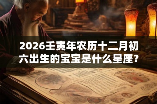 2026壬寅年农历十二月初六出生的宝宝是什么星座？