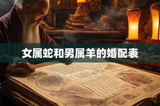 女属蛇和男属羊的婚配表