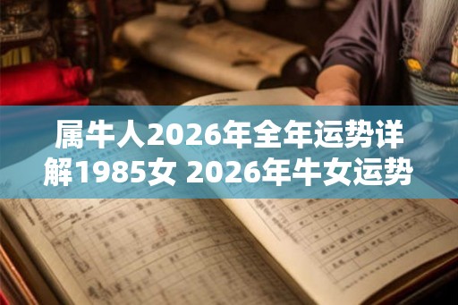 属牛人2026年全年运势详解1985女 2026年牛女运势如何