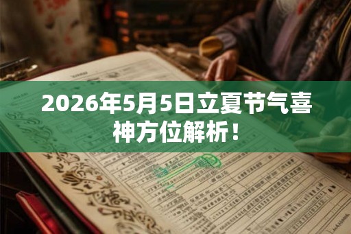 2026年5月5日立夏节气喜神方位解析！