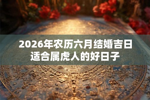 2026年农历六月结婚吉日适合属虎人的好日子
