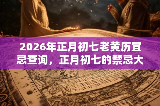 2026年正月初七老黄历宜忌查询，正月初七的禁忌大全！