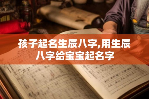 孩子起名生辰八字,用生辰八字给宝宝起名字