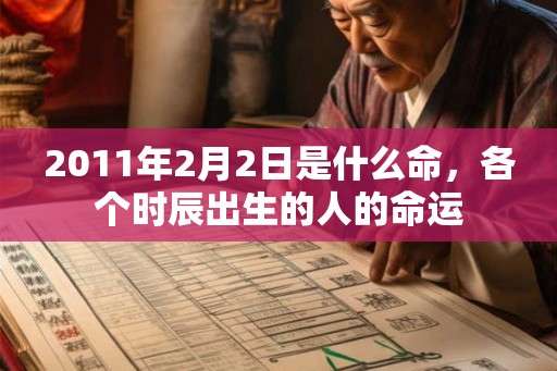 2011年2月2日是什么命，各个时辰出生的人的命运
