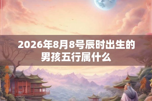 2026年8月8号辰时出生的男孩五行属什么 2026年8月8号辰时出生的男孩五行属什么