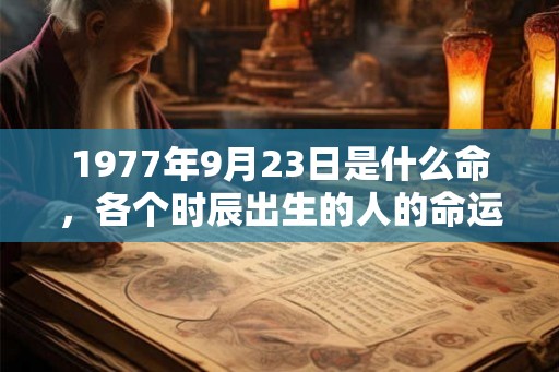 1977年9月23日是什么命，各个时辰出生的人的命运