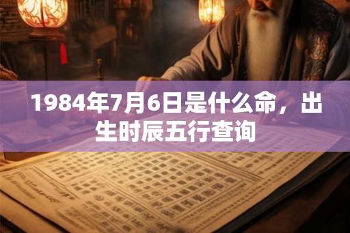 1984年7月6日是什么命，出生时辰五行查询