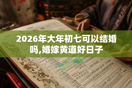 2026年大年初七可以结婚吗,婚嫁黄道好日子