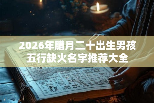 2026年腊月二十出生男孩五行缺火名字推荐大全