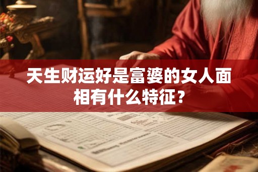 天生财运好是富婆的女人面相有什么特征？
