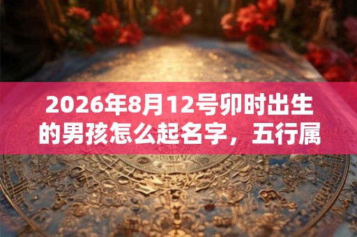 2026年8月12号卯时出生的男孩怎么起名字，五行属什么