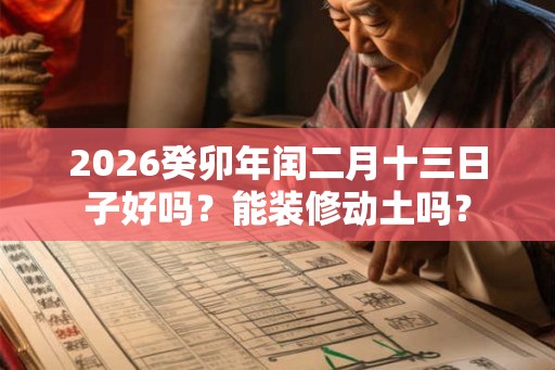 2026癸卯年闰二月十三日子好吗？能装修动土吗？